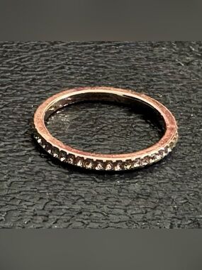 Fashion Jewelry Rose Gold Crystal Pavé Stack Ring